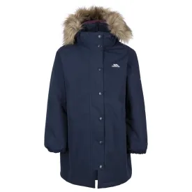 Astound Girls Padded Waterproof Rain Jacket in Navy