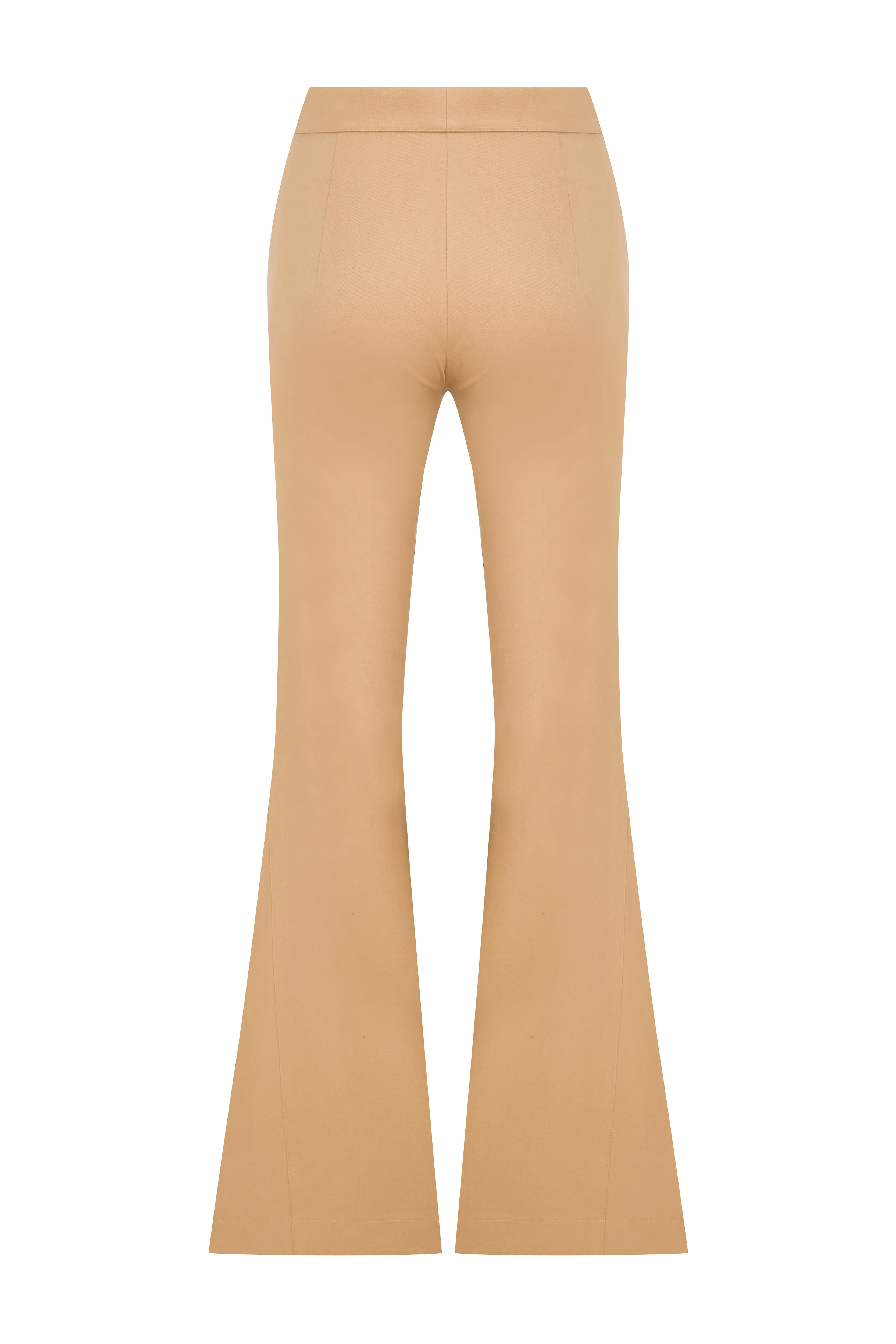 Avrell Cotton Flared Trousers in Golden Straw