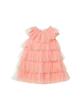 Bebe Alchemy Tulle Dress |Coral Almond