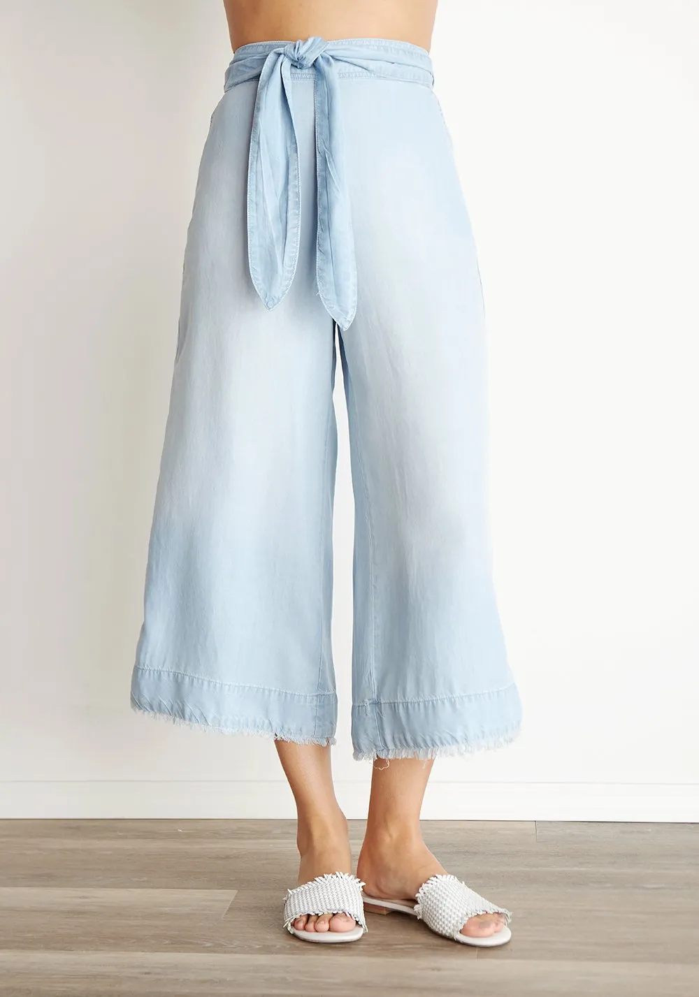 Bella Dahl - Side Seam Piping Crop Wide Leg Pant Highland Wash