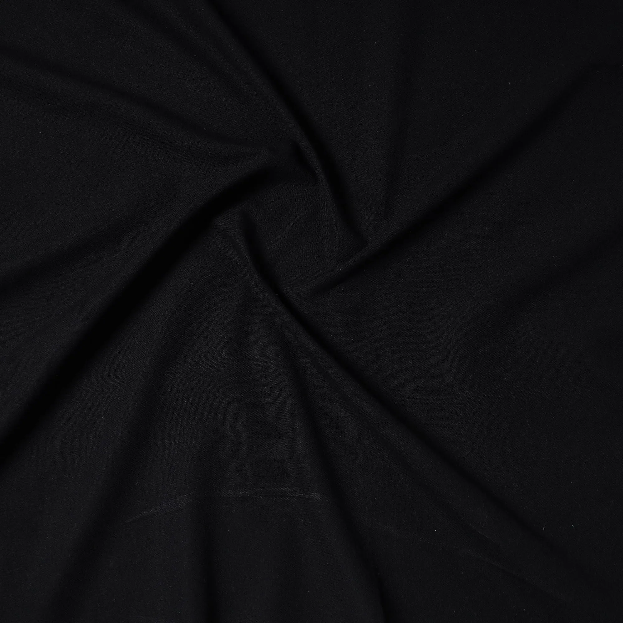 Black - Jhiri Pure Handloom Cotton Precut Fabric (1 meter) 97