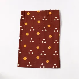 Brown - Kutch Bandhani Tie-Dye Mul Cotton Precut Fabric (0.7 meter) 31