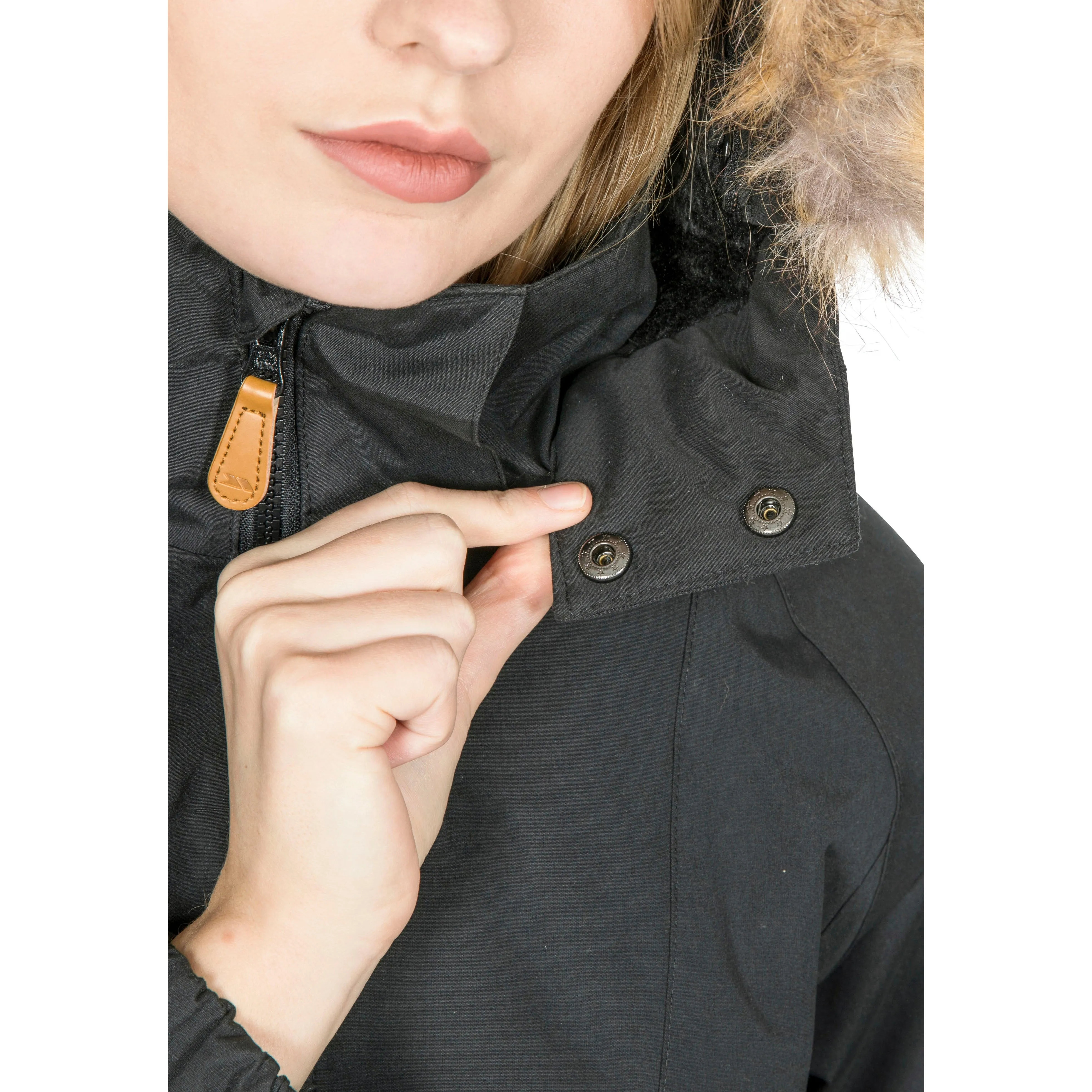 Celebrity Women's Waterproof Padded Longer Length Parka Jacket in Black