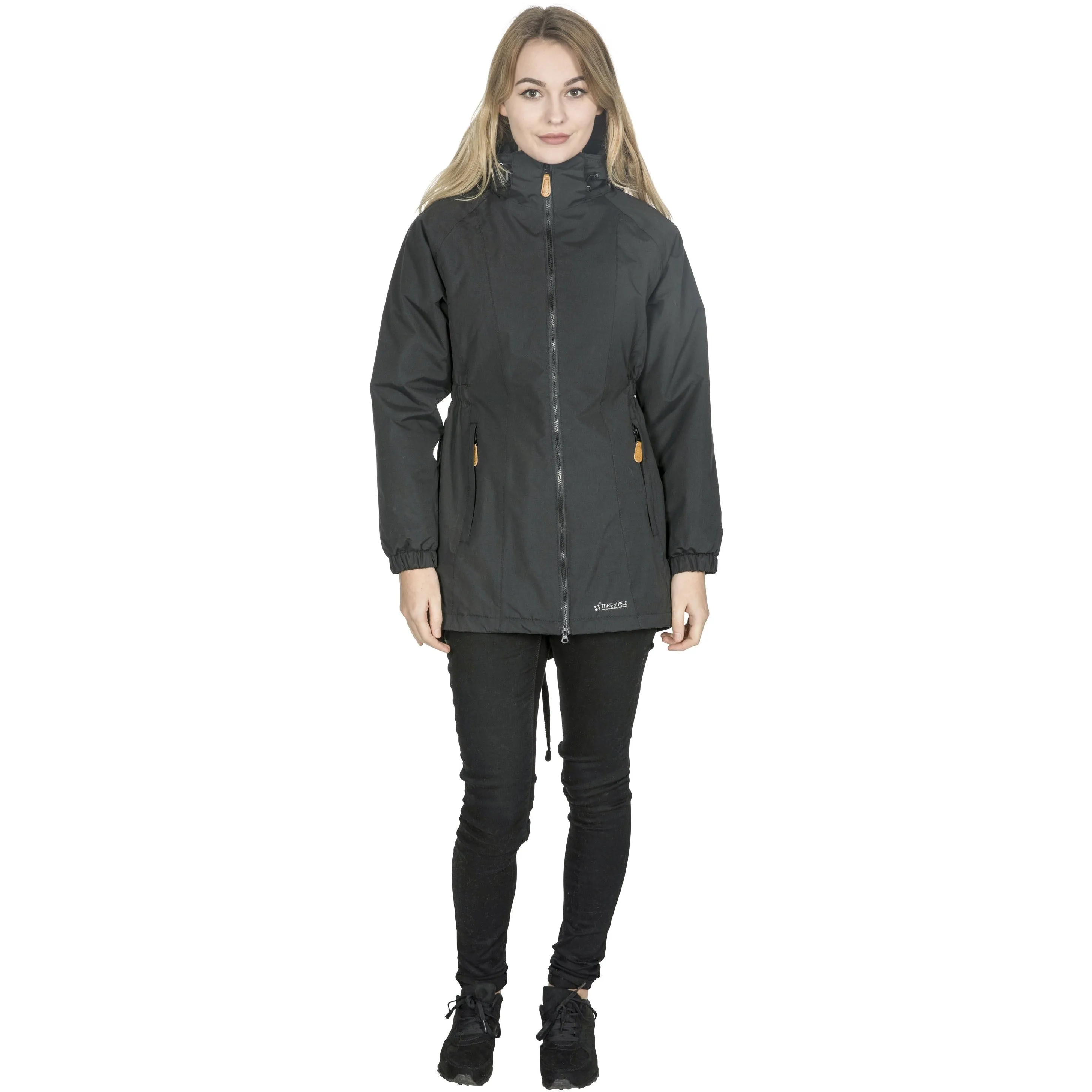 Celebrity Women's Waterproof Padded Longer Length Parka Jacket in Black