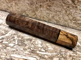 Custom Japanese Knife handle (wa handle) - Claro Walnut and Spalted Tamarind