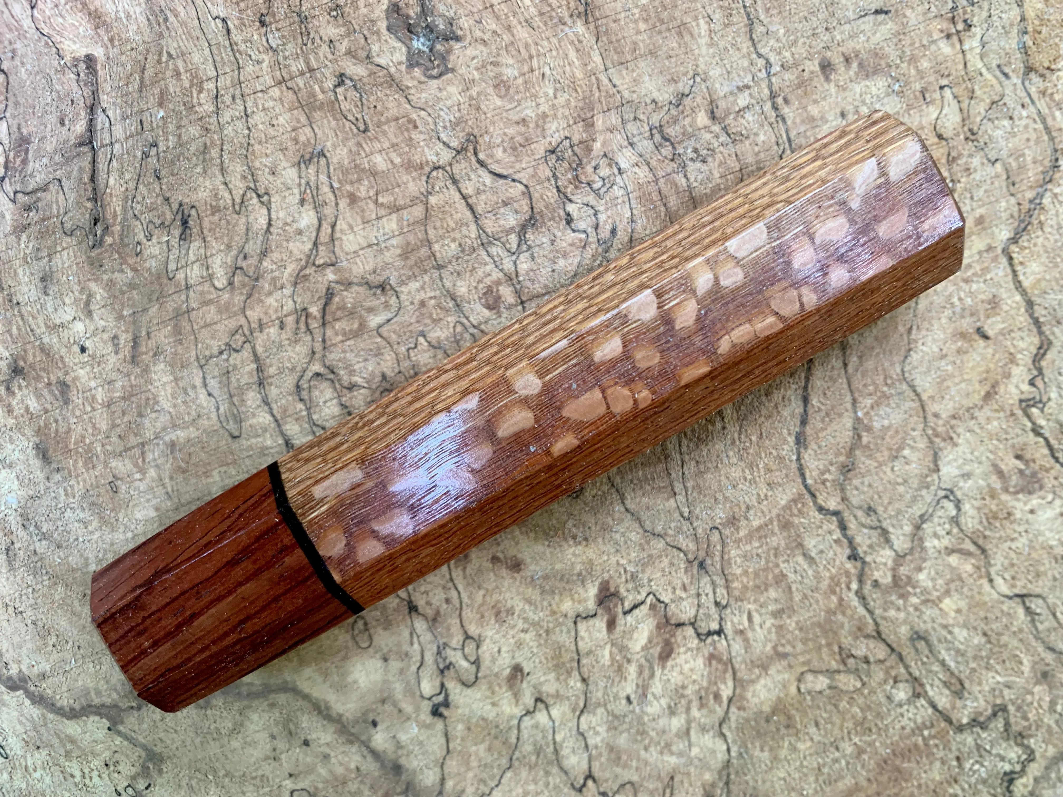 Custom Japanese Knife handle (wa handle) - Leopard wood