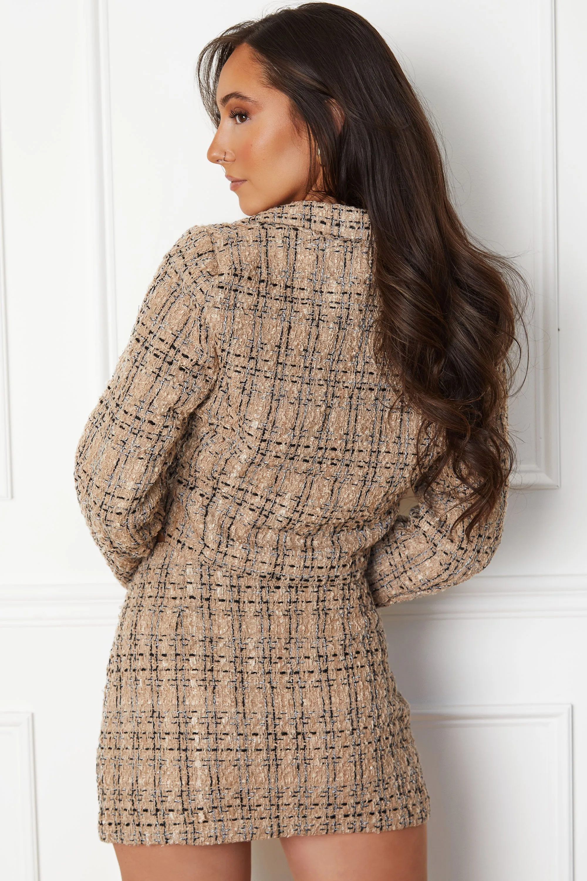 Dionne Khaki Tweed Jacket