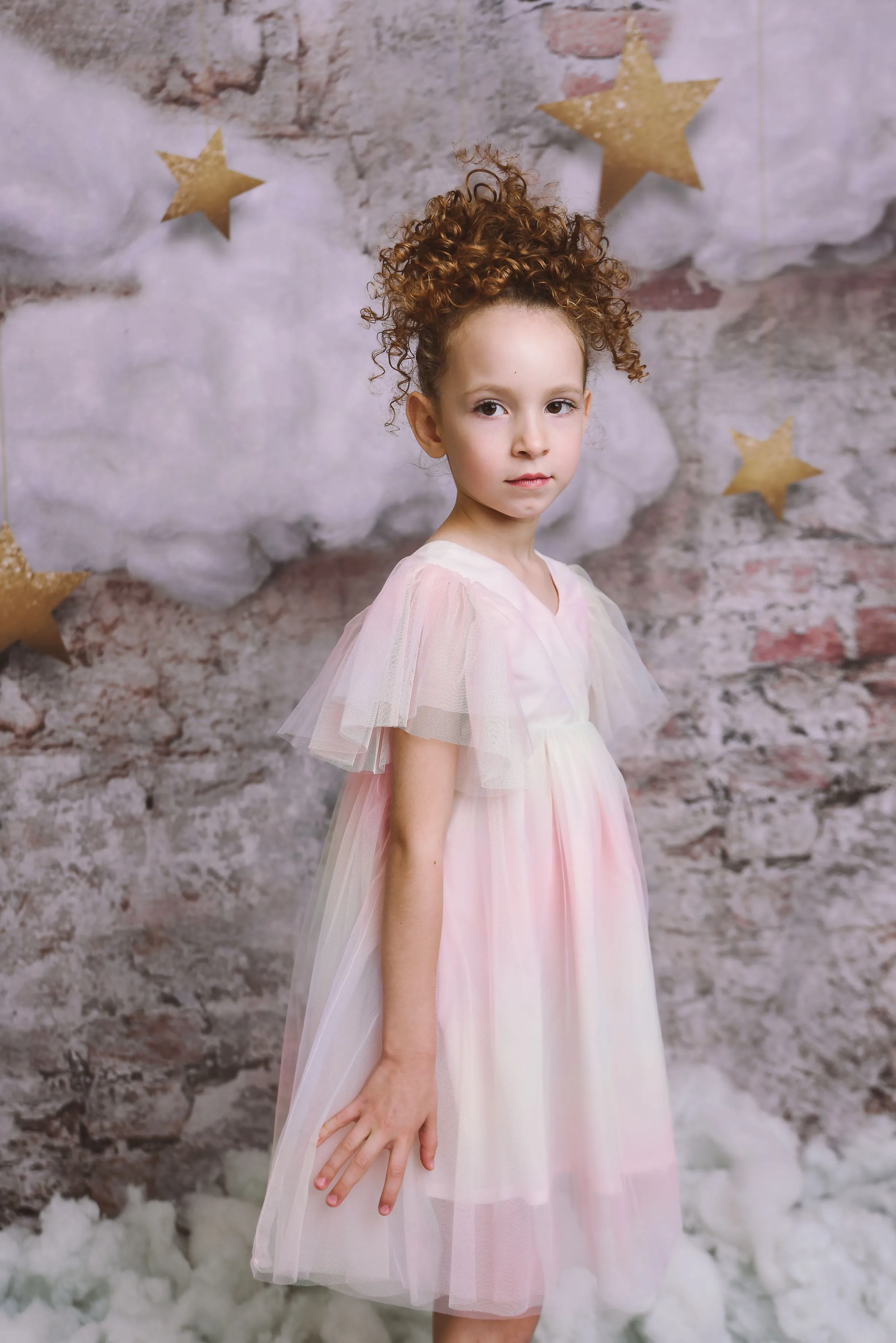 DOLLY® UNICORN RAINBOW PASTELS 🦄 🌈 TULLE PRINCESS DRESS ballet pink