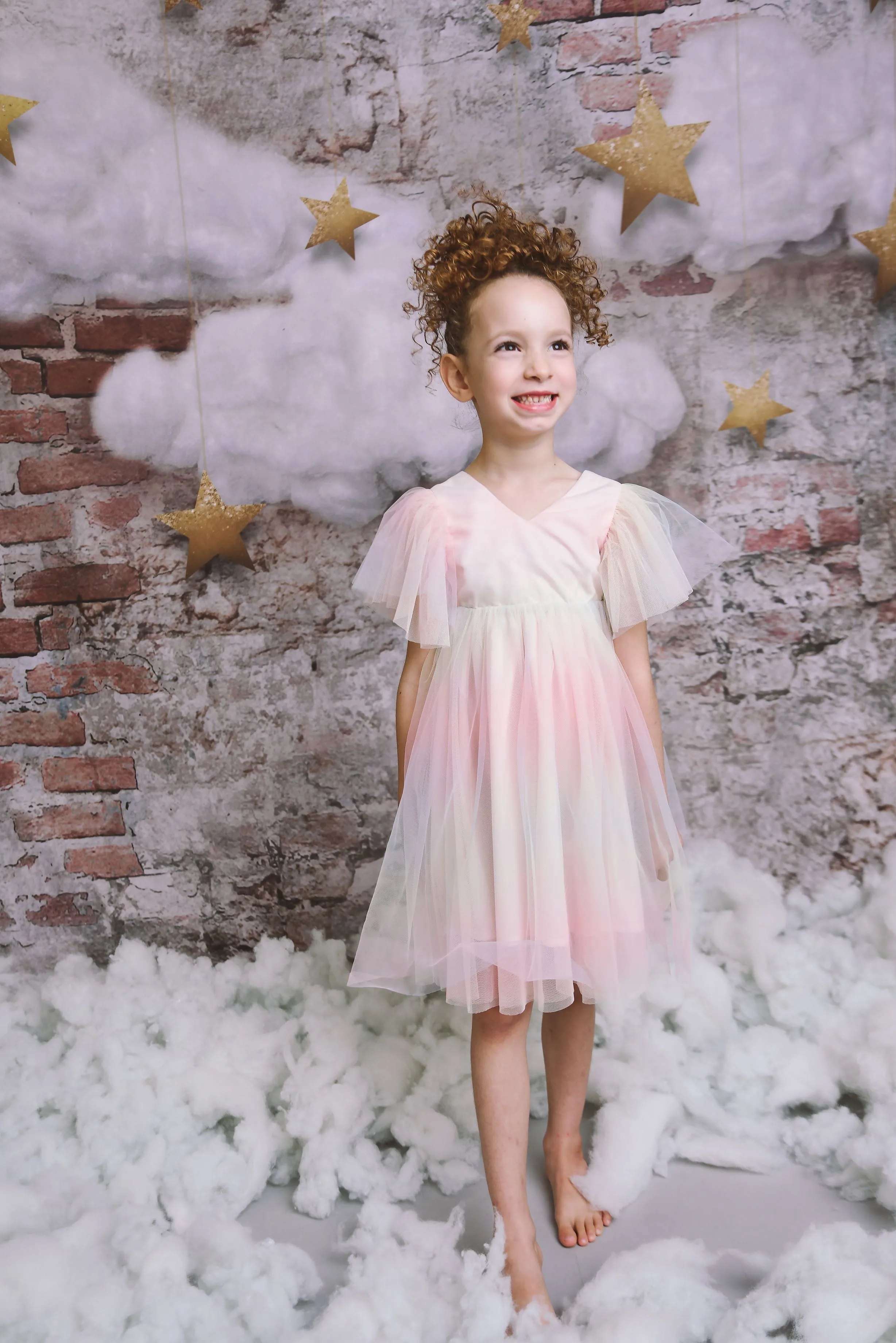 DOLLY® UNICORN RAINBOW PASTELS 🦄 🌈 TULLE PRINCESS DRESS ballet pink