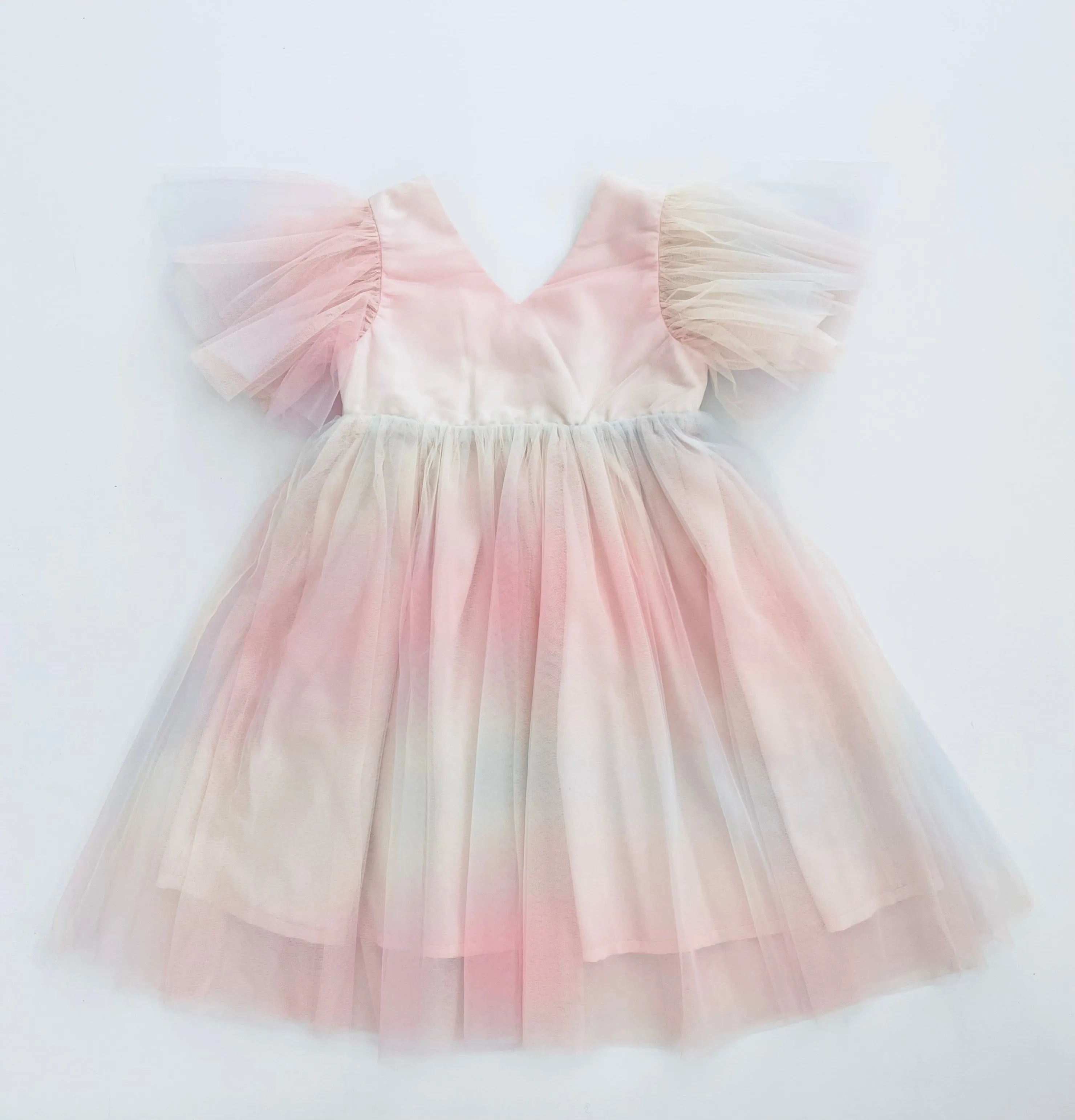 DOLLY® UNICORN RAINBOW PASTELS 🦄 🌈 TULLE PRINCESS DRESS ballet pink