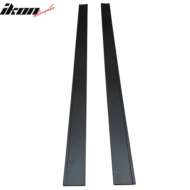 Fits 14 Dodge Challenger Carbon Texture Side Skirts Bottom Line Lip