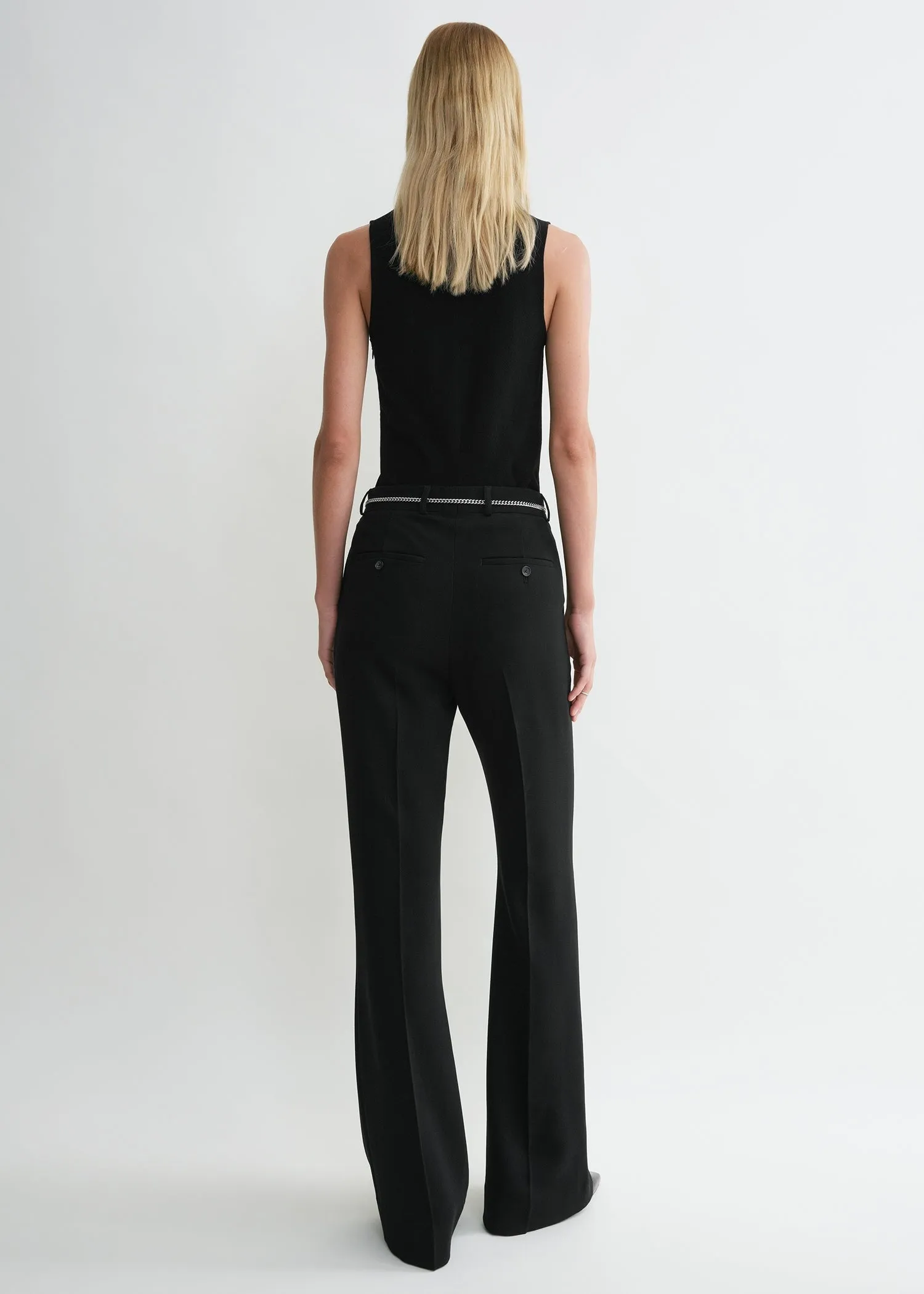 Flared evening trousers black