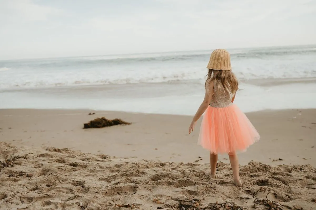 Girls Dress | Vintage Flower Tutu 2 - Neon | Petite Hailey