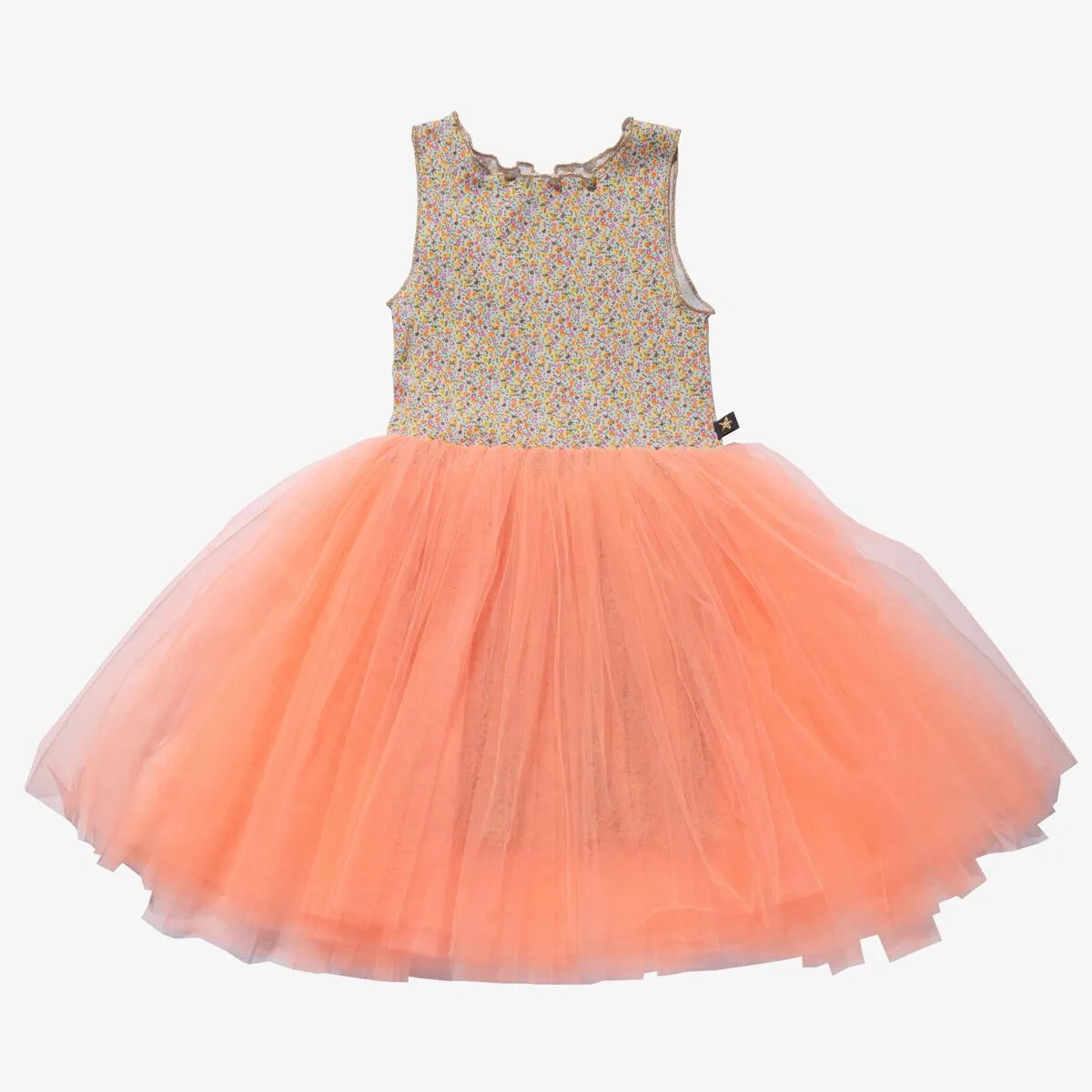 Girls Dress | Vintage Flower Tutu 2 - Neon | Petite Hailey