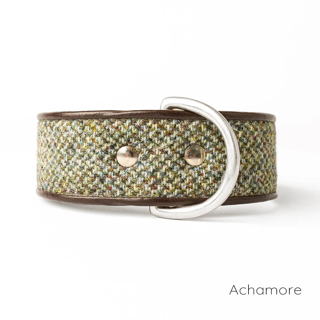 Harris Tweed Classic Wide Dog Collar by Holly&Lil