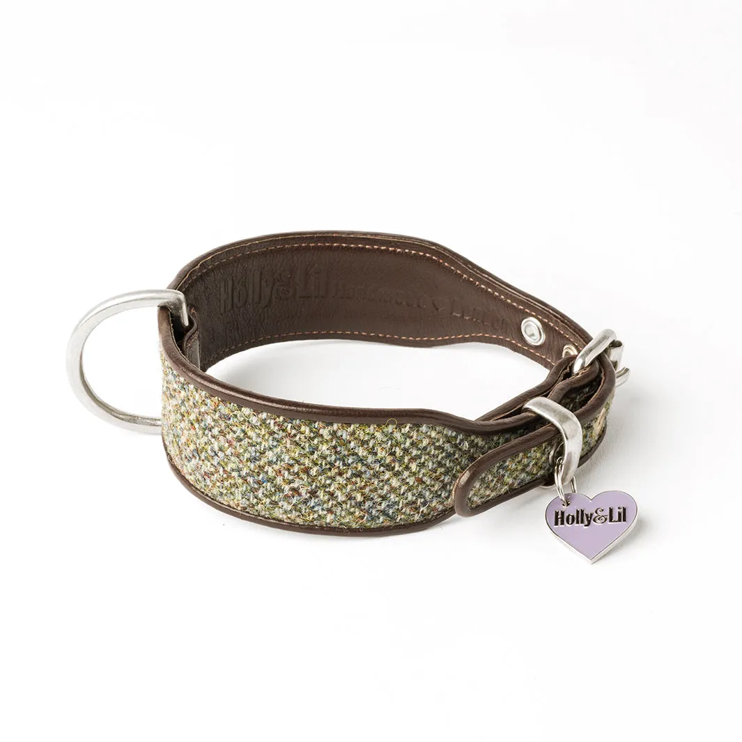 Harris Tweed Classic Wide Dog Collar by Holly&Lil