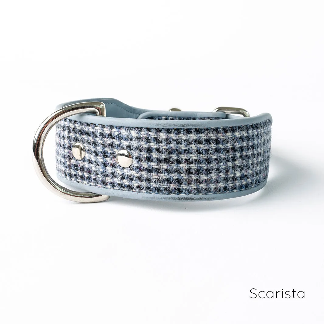 Harris Tweed Classic Wide Dog Collar by Holly&Lil