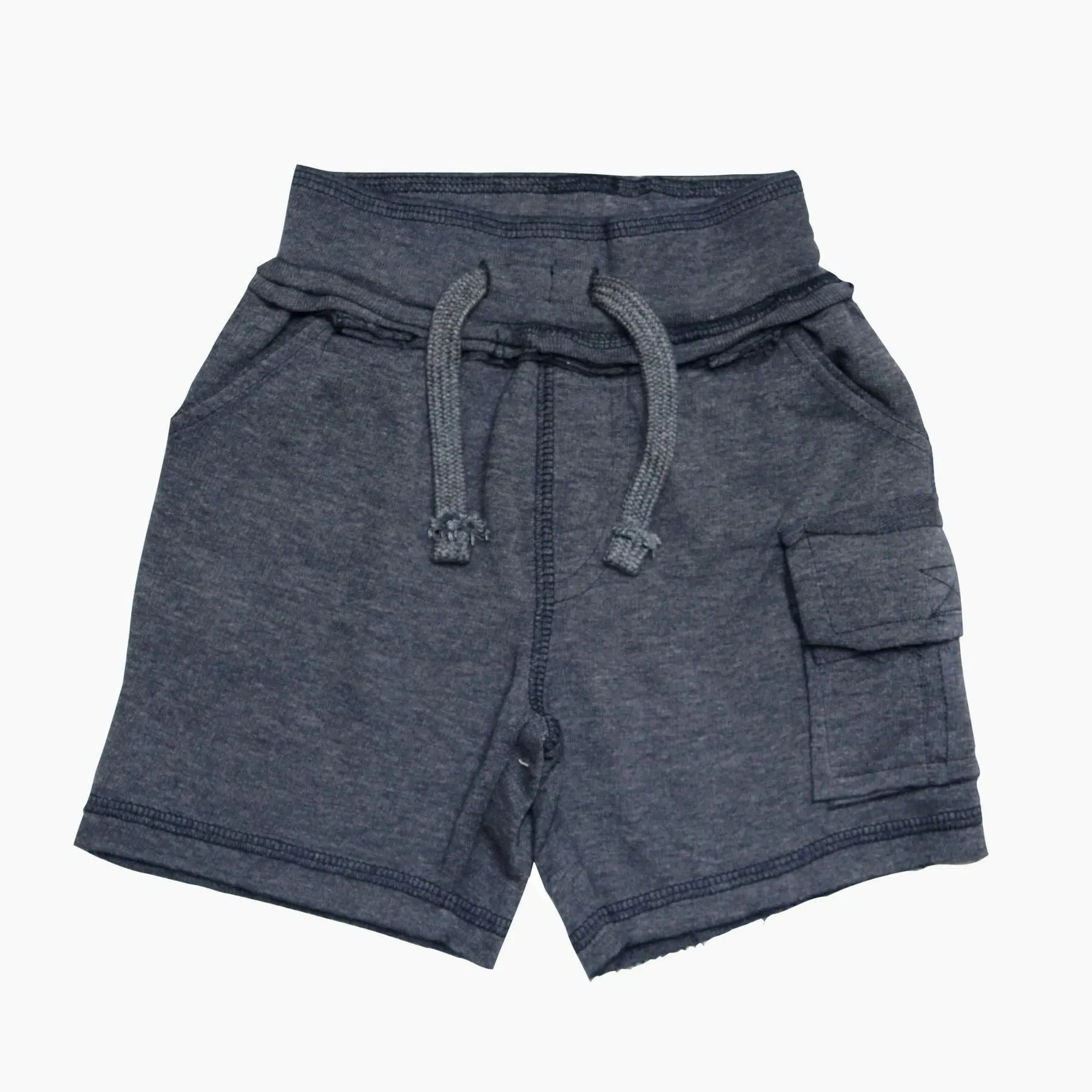 Kids Heathered Cargo Shorts - Distressed Navy