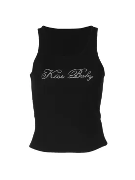 Kiss Baby Letter Print Tank Top