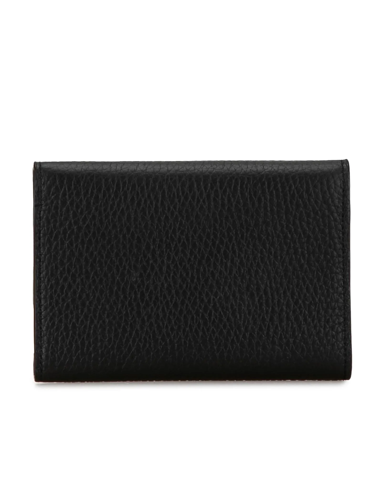 Leather Compact Wallet with Magnetic Closure and Multiple Pockets