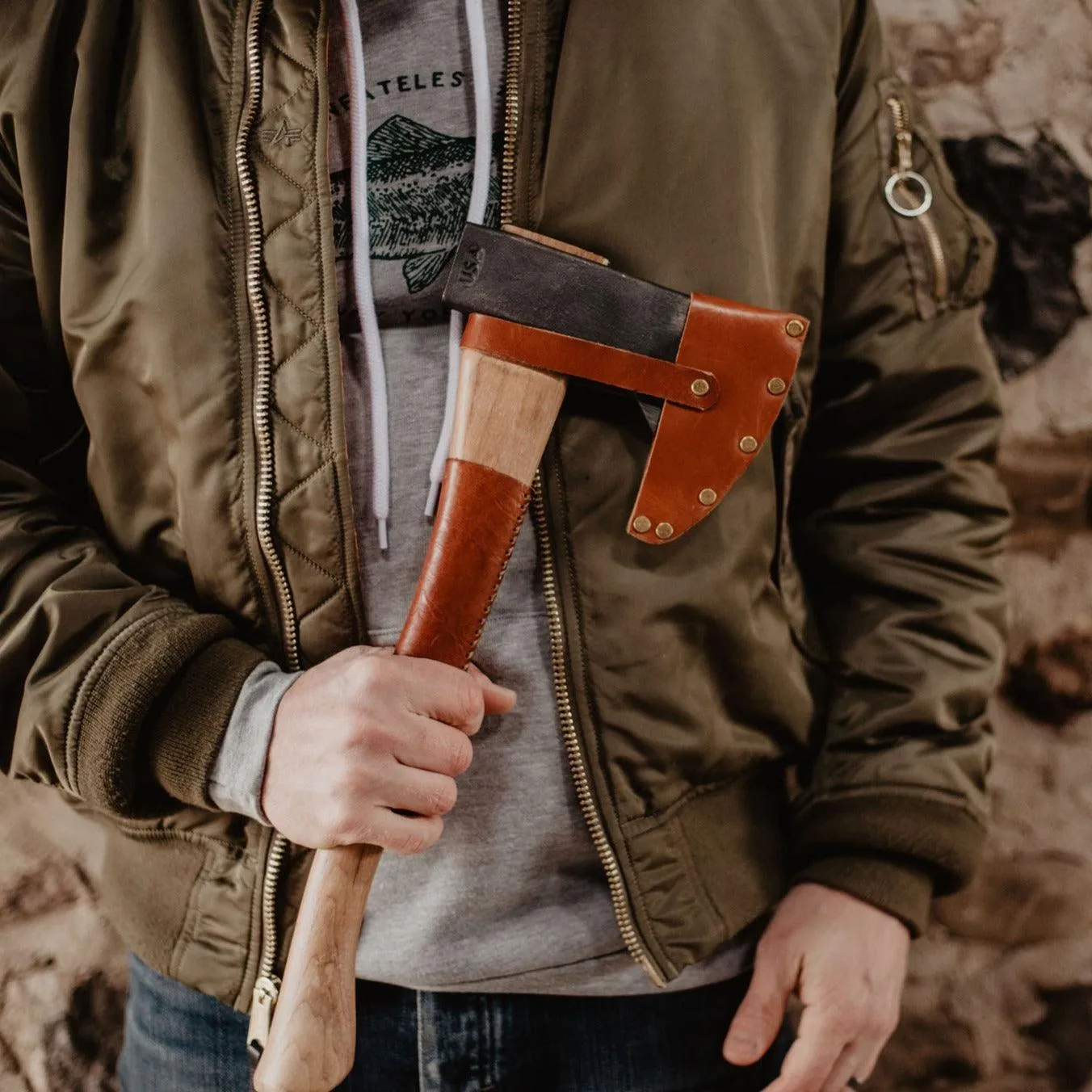 Leather Wrapped Axe & Hatchet