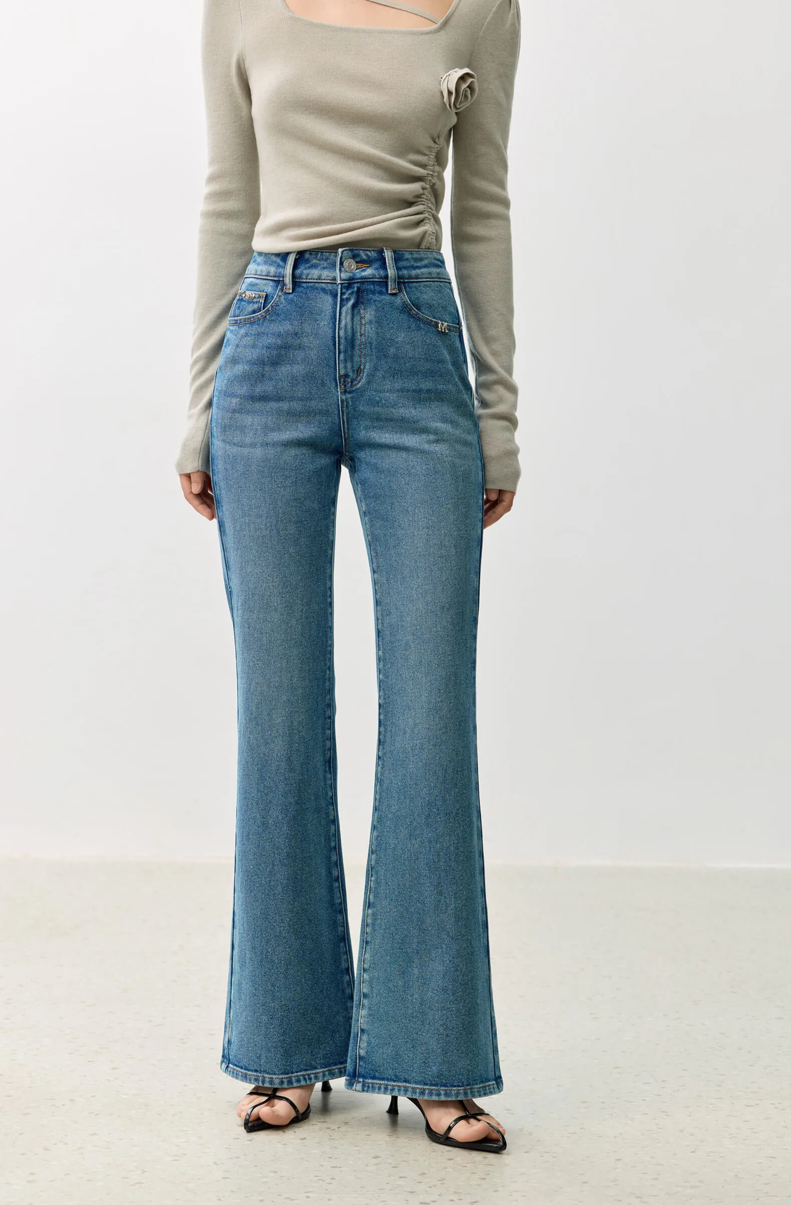 LILY Retro Slim Fit Flare Pants