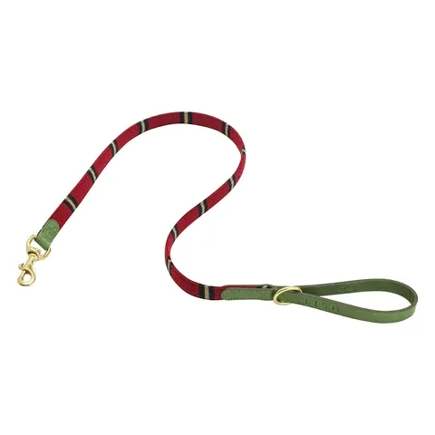 LISH Red Cecil Tweed Dog Lead