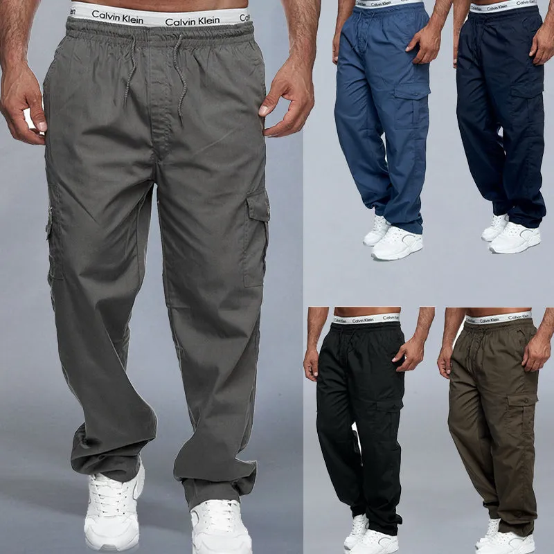 Men's Casual Loose Pants With Multiple Pockets