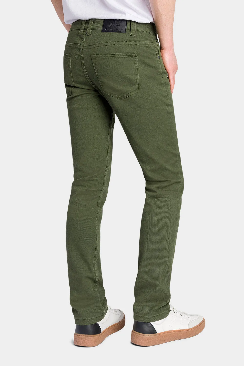 Men's Essential Skinny Fit Colored Jeans (Olive)