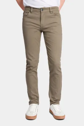 Men's Essential Skinny Fit Colored Jeans (Taupe)