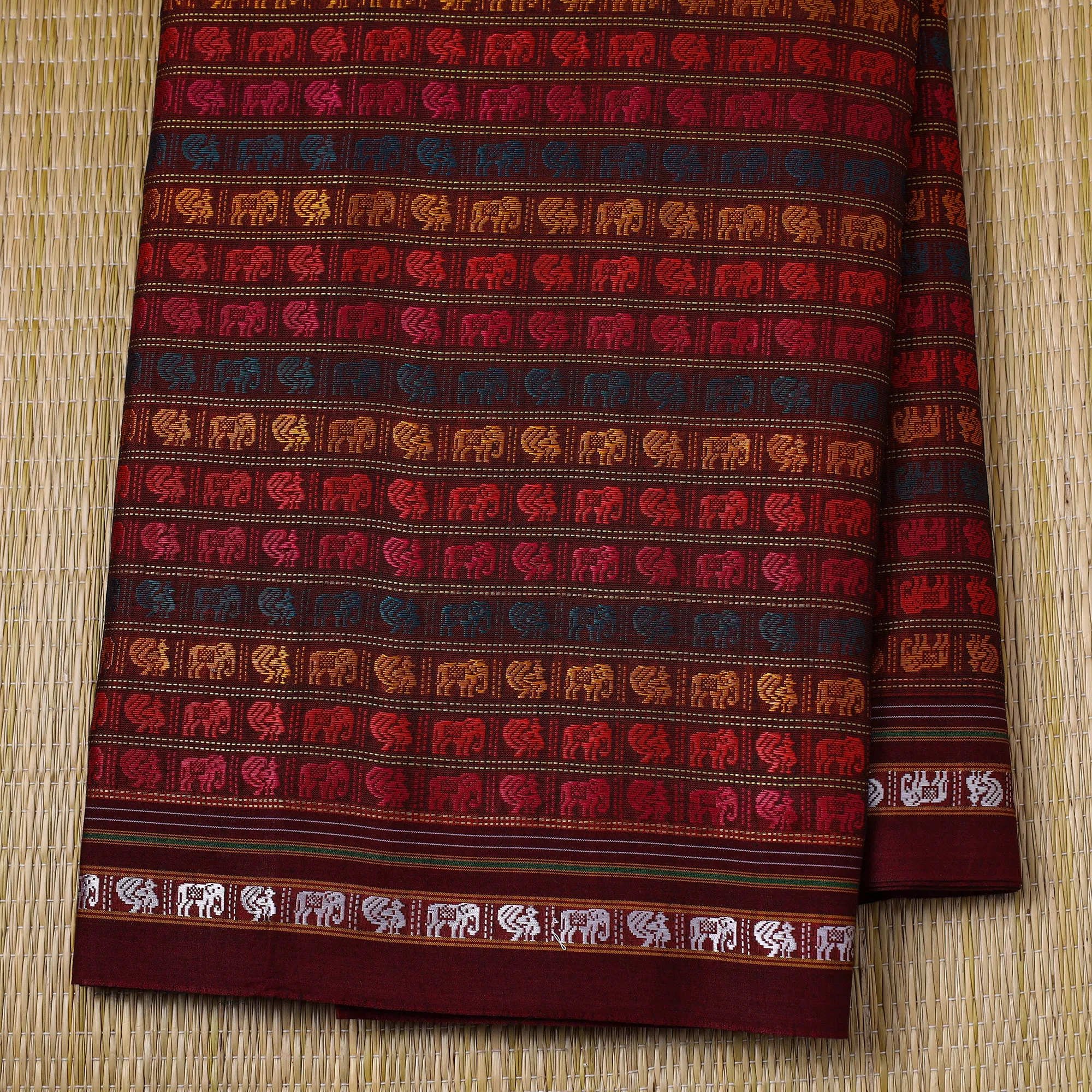 Multicolor - Traditional Khun Weave Cotton Fabric 18