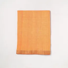 Orange - Mangalagiri Handloom Cotton Zari Border Precut Fabric (1.6 meter) 01