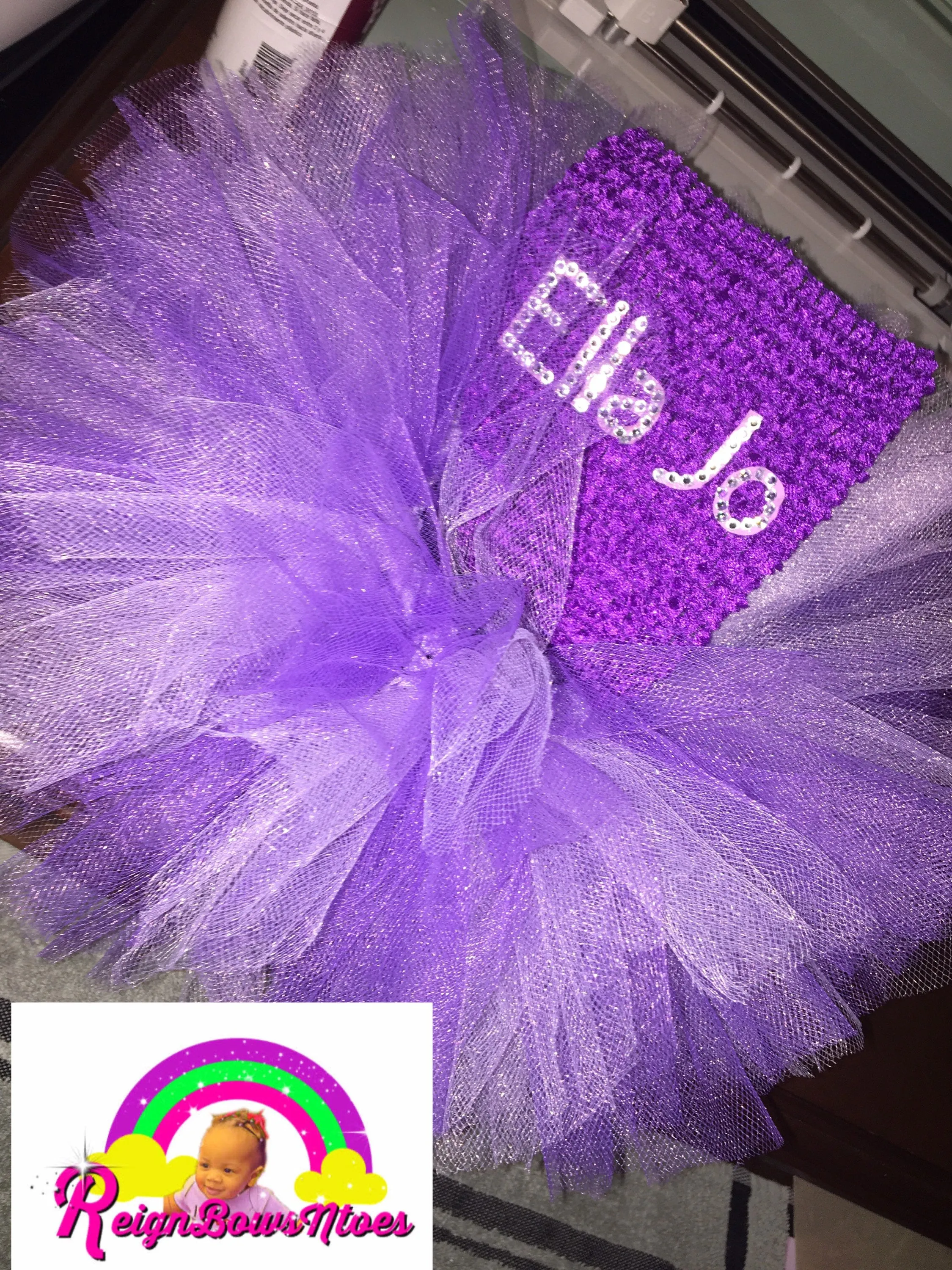 personalized Purple baby tutu dress, tutu for babies