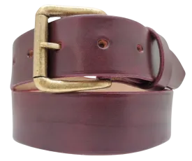 "The Office" Oxblood Casual Leather Belt