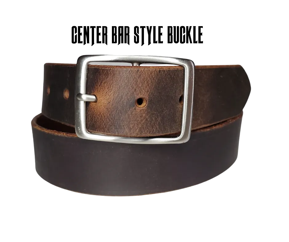 "The Townsend" Viejo Marron Leather Belt