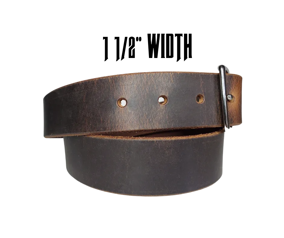 "The Townsend" Viejo Marron Leather Belt