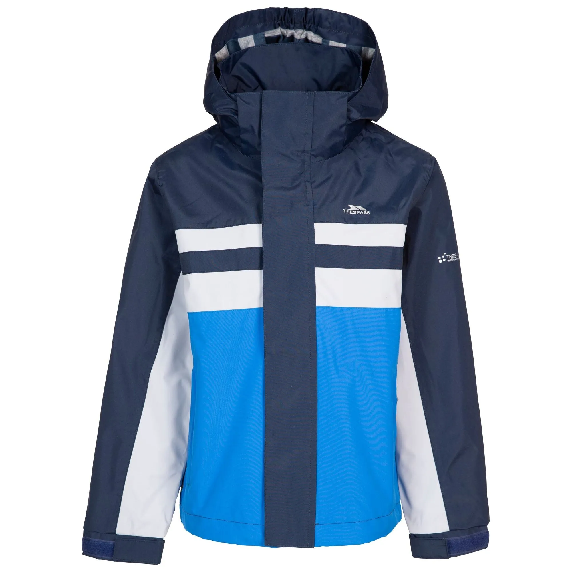 Raymont Boy's Unpadded Waterproof Jacket with Detachable Hood in Blue / Navy