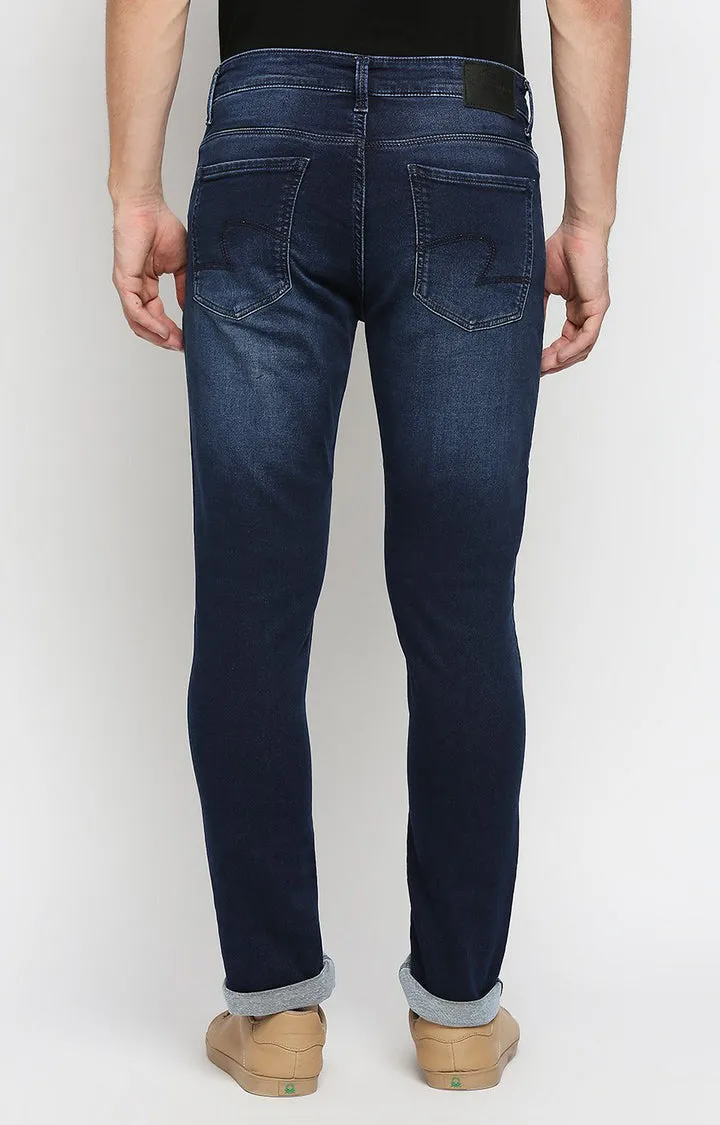 Spykar Dark Indigo Cotton Slim Fit Narrow Length Jeans (Skinny)