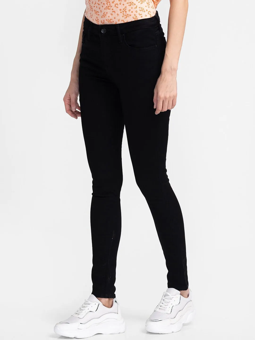 Spykar Women Black Skinny Fit Jeans