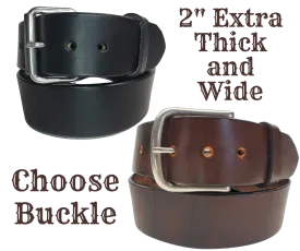 The "Yuma" 2" Heavy/Extra Wide Bridle Leather Belt