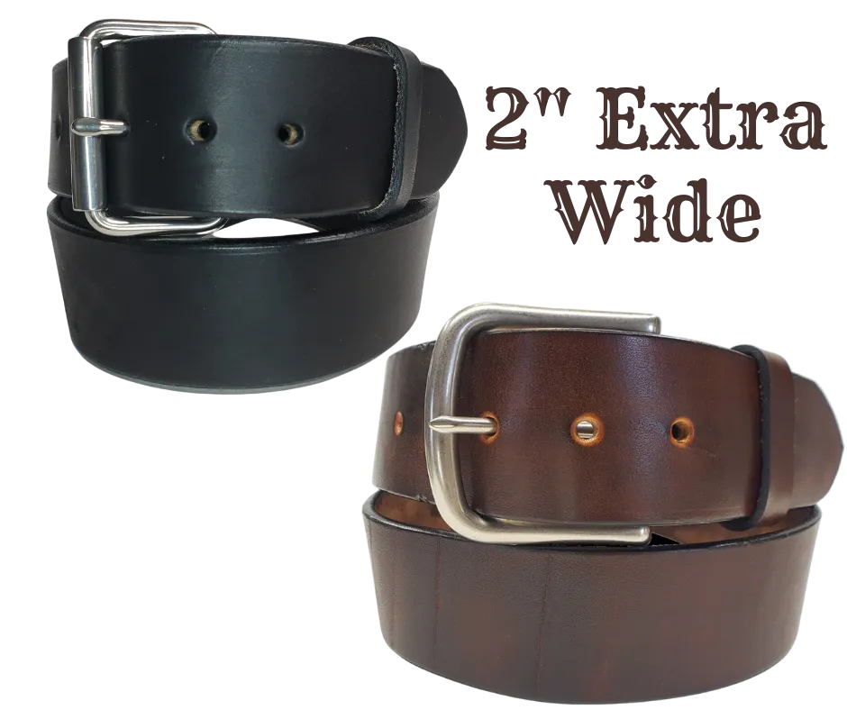 The "Yuma" 2" Heavy/Extra Wide Bridle Leather Belt