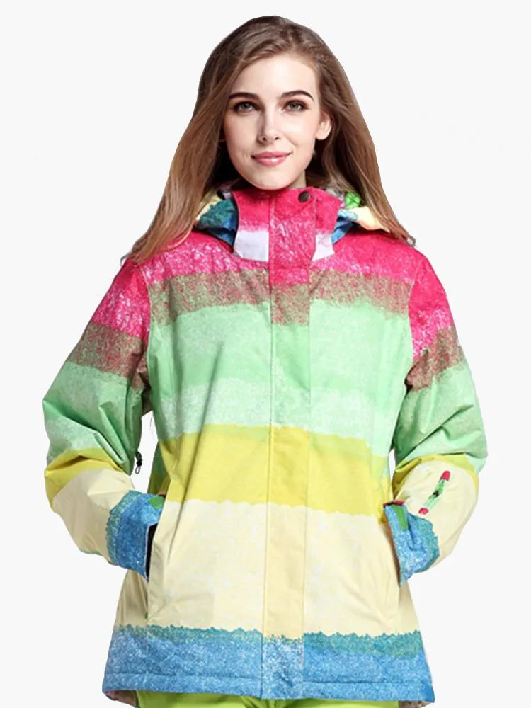 Waterproof Windproof Colorful Warm Thermal Women's Ski Jackets