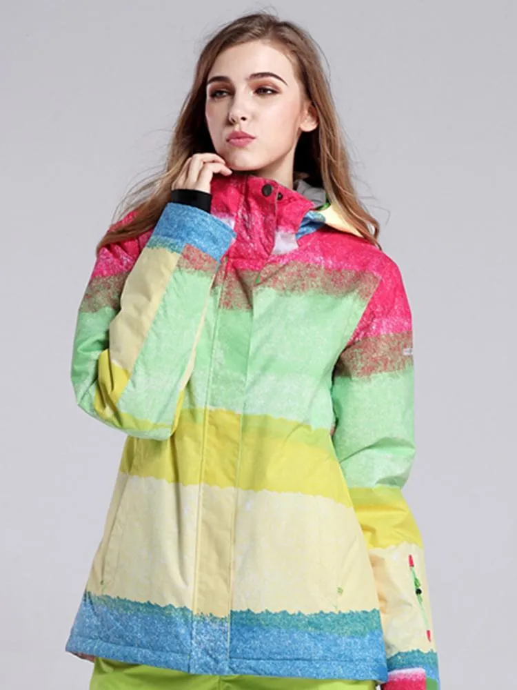 Waterproof Windproof Colorful Warm Thermal Women's Ski Jackets