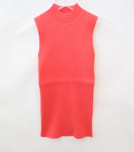 White   Warren - Essential Ribbed Mockneck Tank in Watermelon Pink