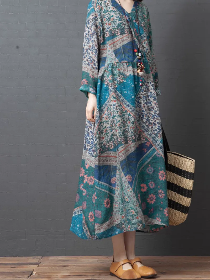 Women's Chic Comfort Spring Loose Printed A-Line Dress